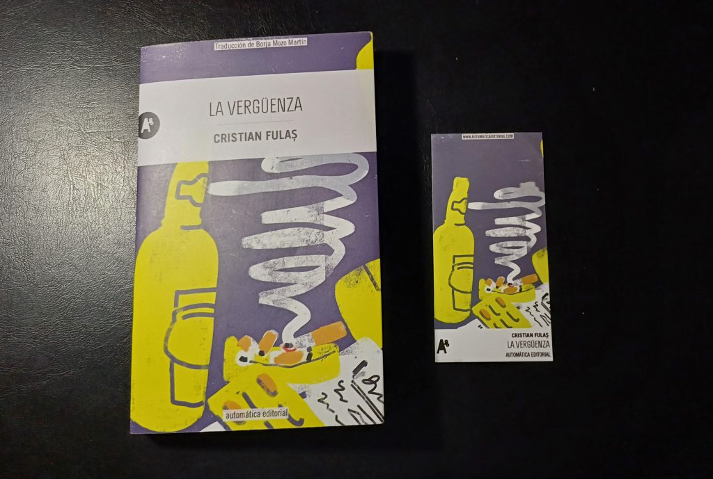 La vergüenza, de Cristian Fulaș, publicada por Automática editorial. Un viaje a la desesperación por desintoxicarse.